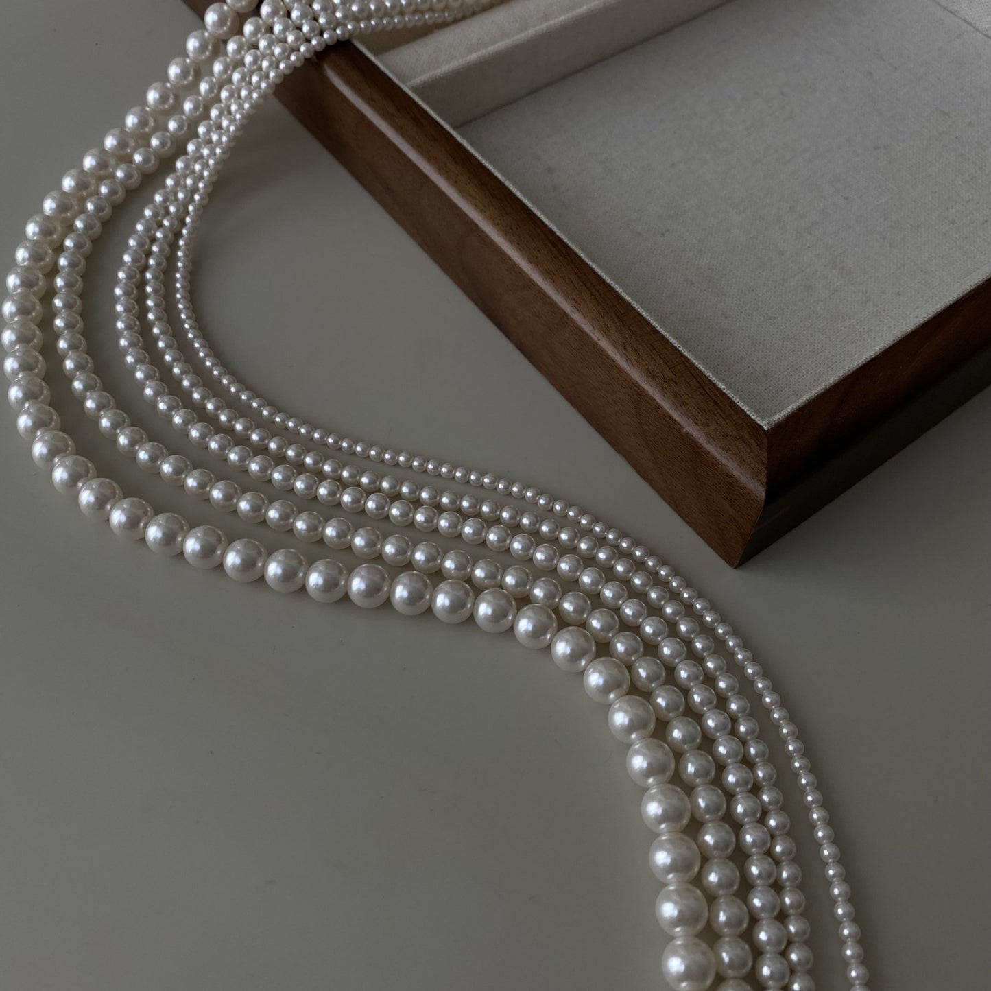 Circle Pearl Flawless Strong Light Versatile High-grade Necklaces