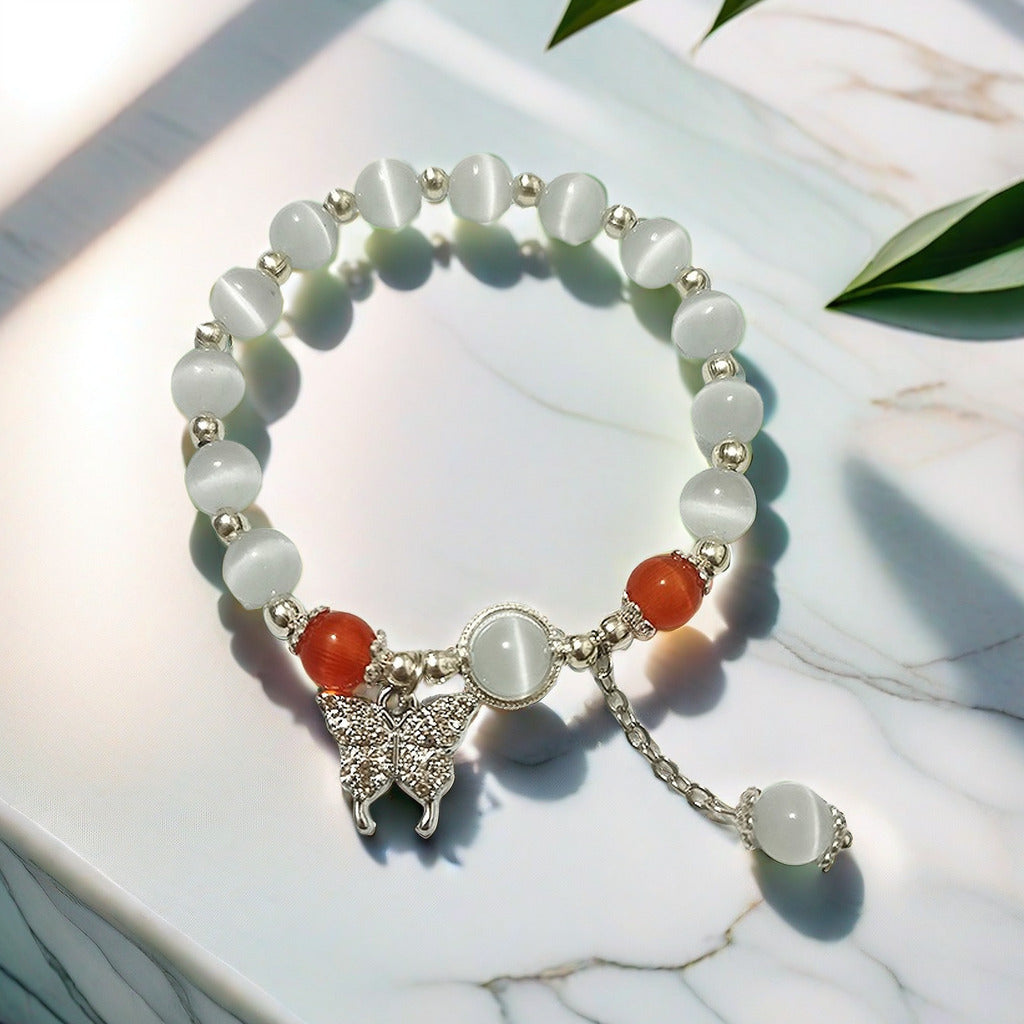 Glass Butterfly Blessing Card Female Temperament Bracelets