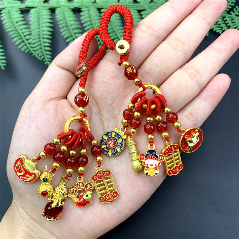 Copper Couple National Fashion Enamel Dripping Oil Hanging Ornaments