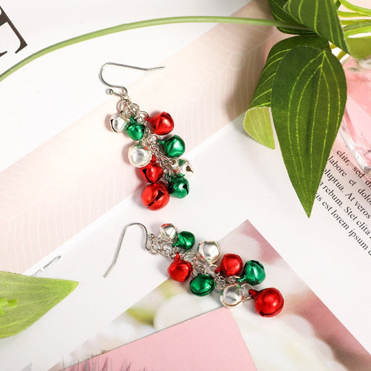 Christmas Gift Colorful Bell Fashion Simple Earrings