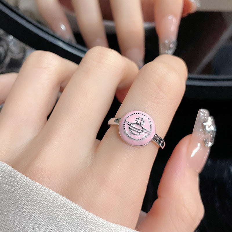 Barbie Style Heart Open Dopamine Design Rings