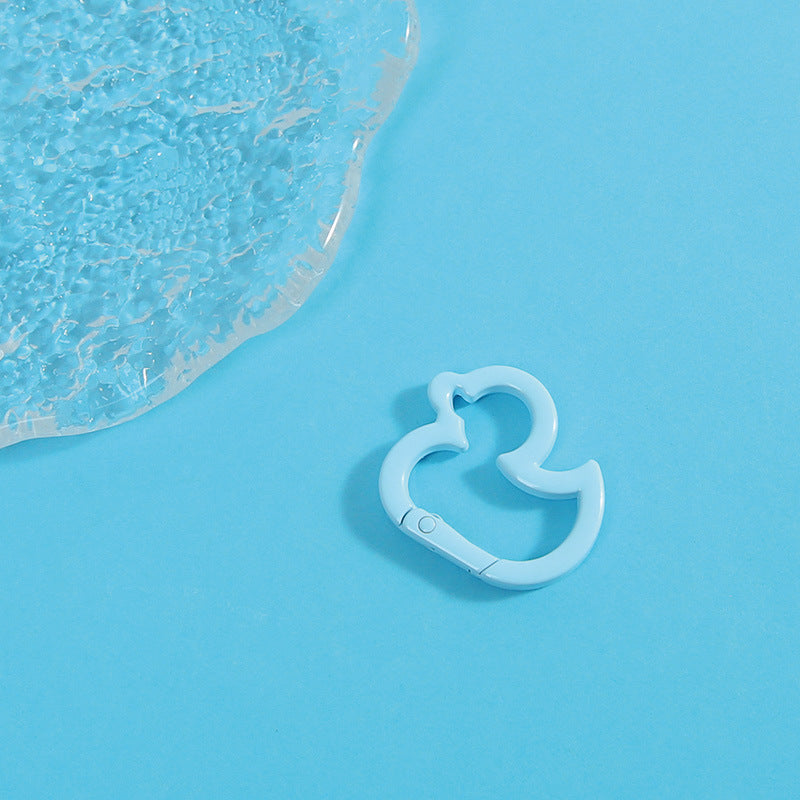Color Paint Duck Key Spring Fastener Rings