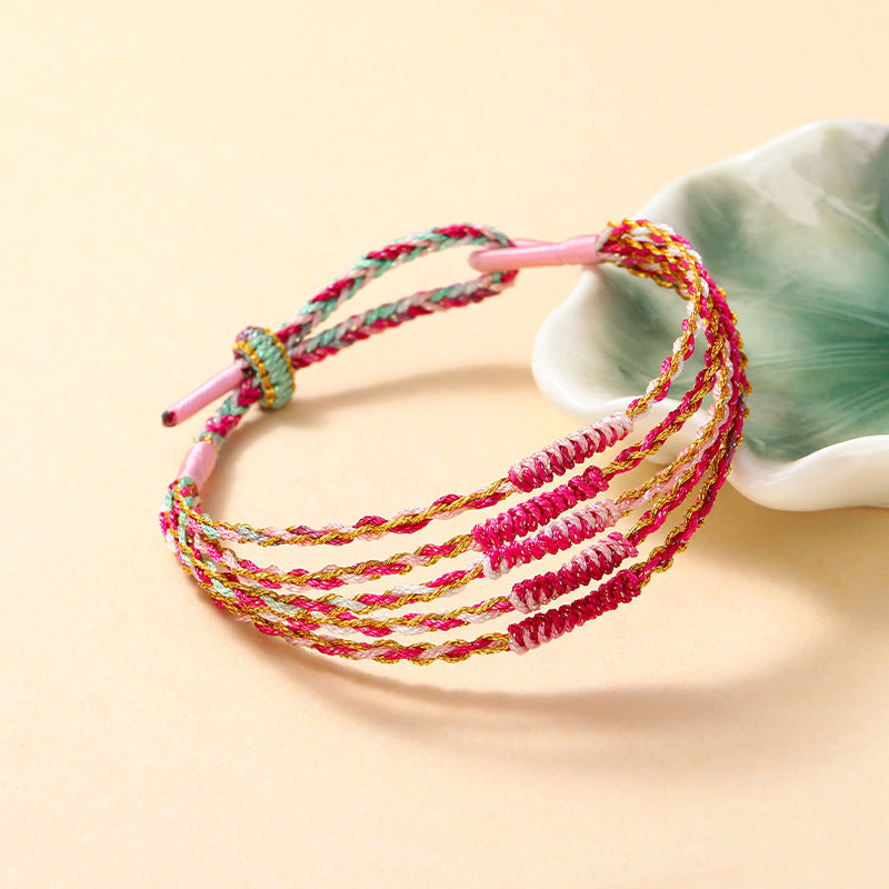 Strap Tassel Hand-woven Colorful Braided Rope Bracelets