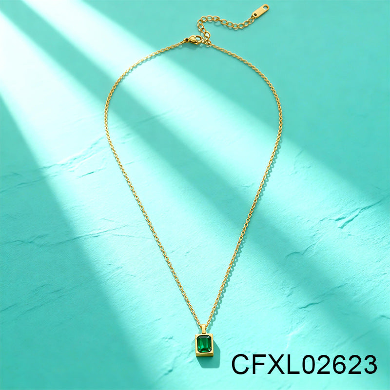 Women's Light Luxury High-grade Titanium Steel Simple Geometric Necklace