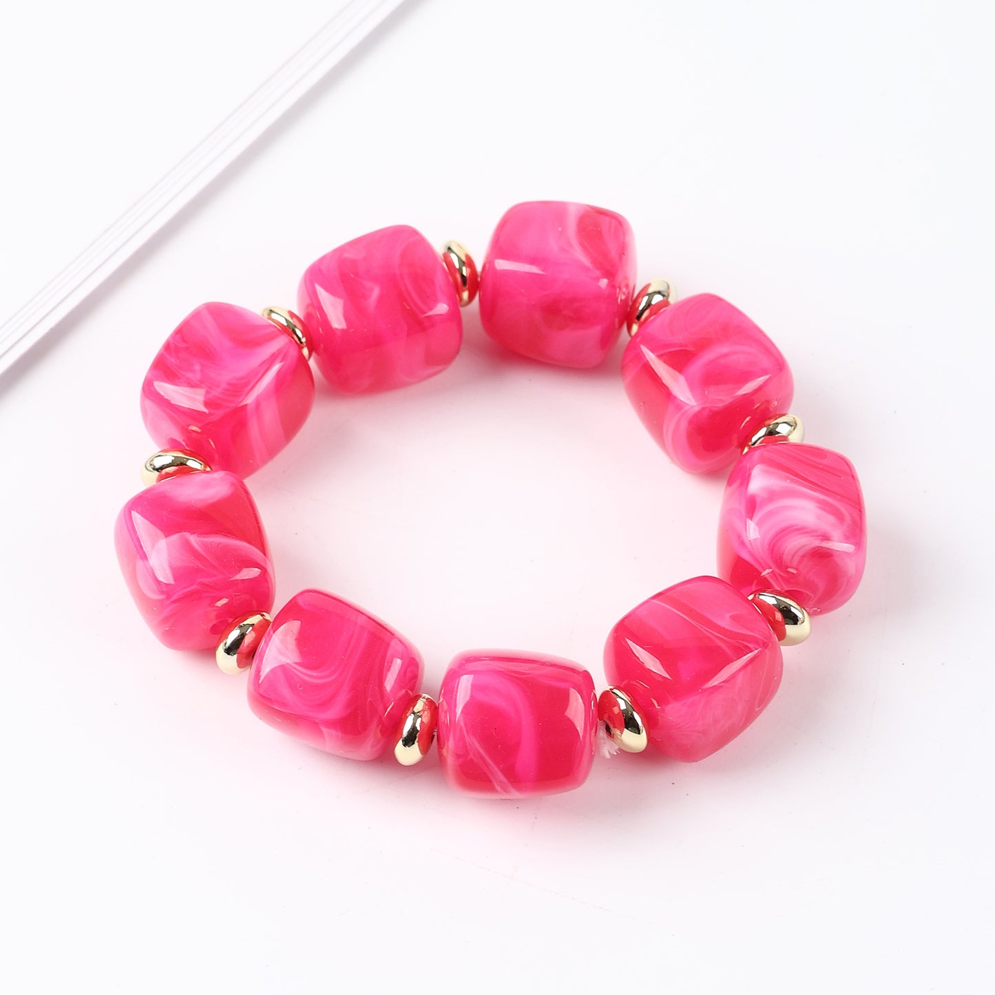 Style Female Niche Acrylic Geometric Solid Bracelet