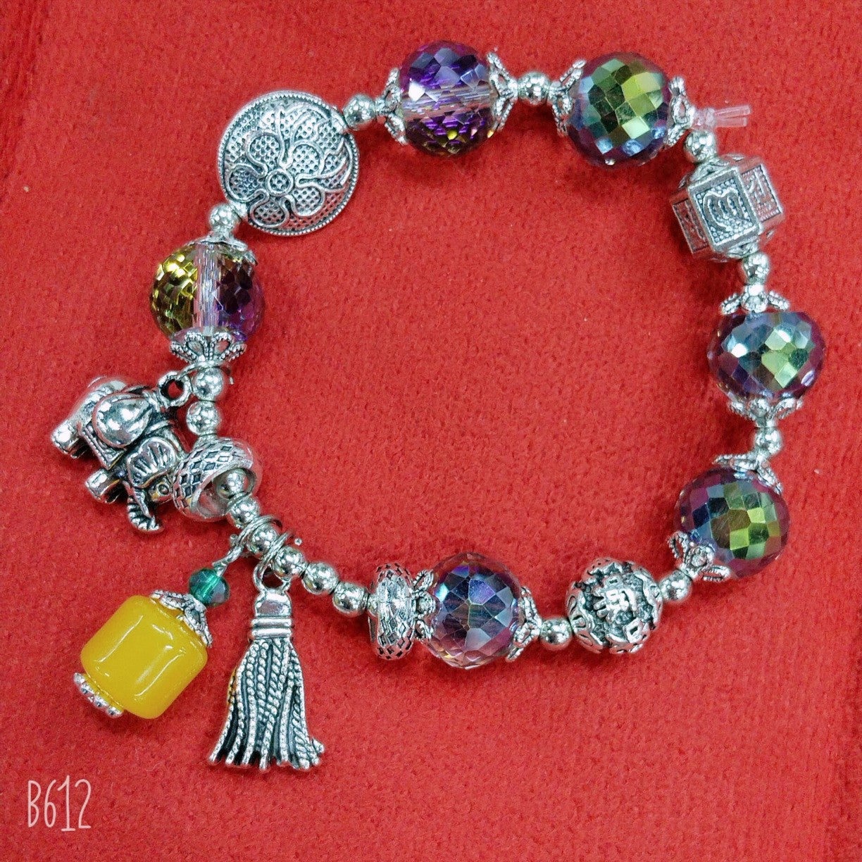 Gradient Round Beads Pliable Temperament Imitation White Plate Bracelet