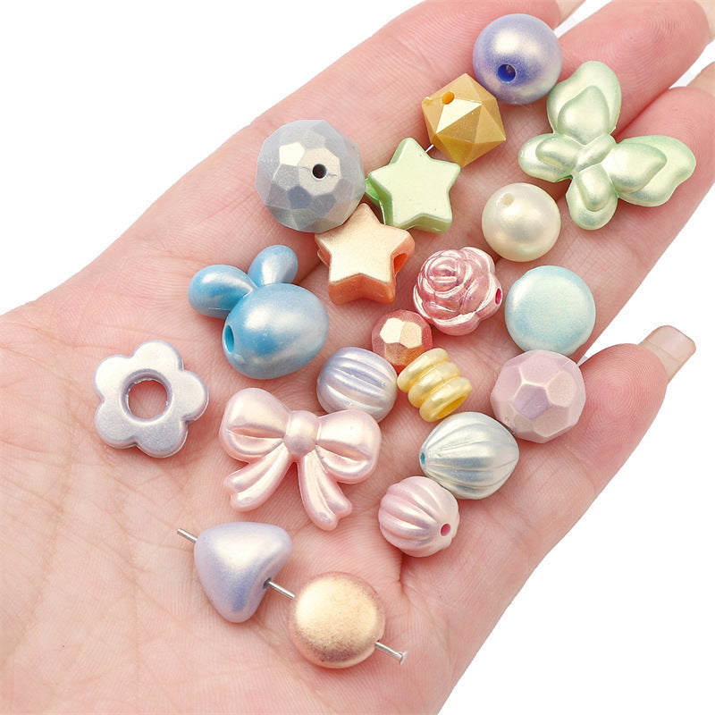 Acrylic Transparent Vintage Frosted Gold Scattered Beads Jewelry Accessories