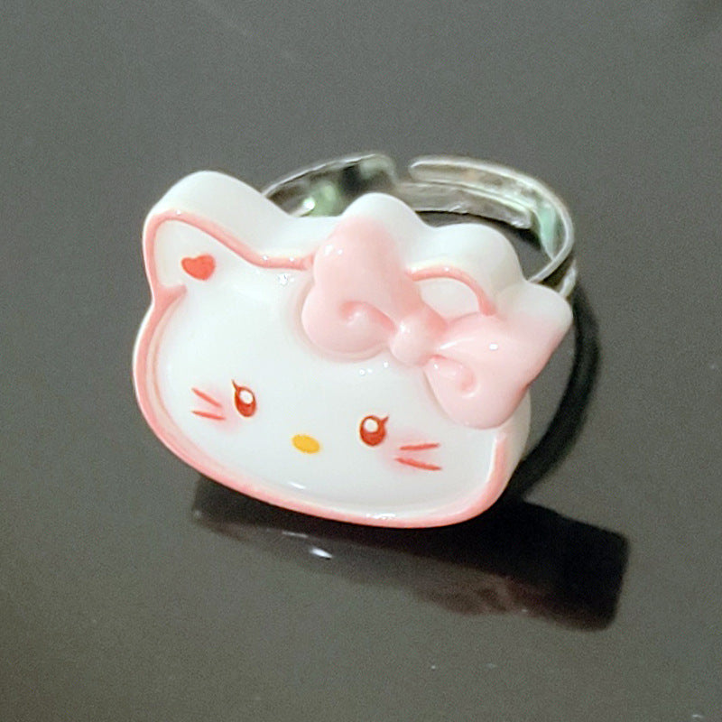 Cartoon Resin Acrylic Transparent Pacha Dog Rings