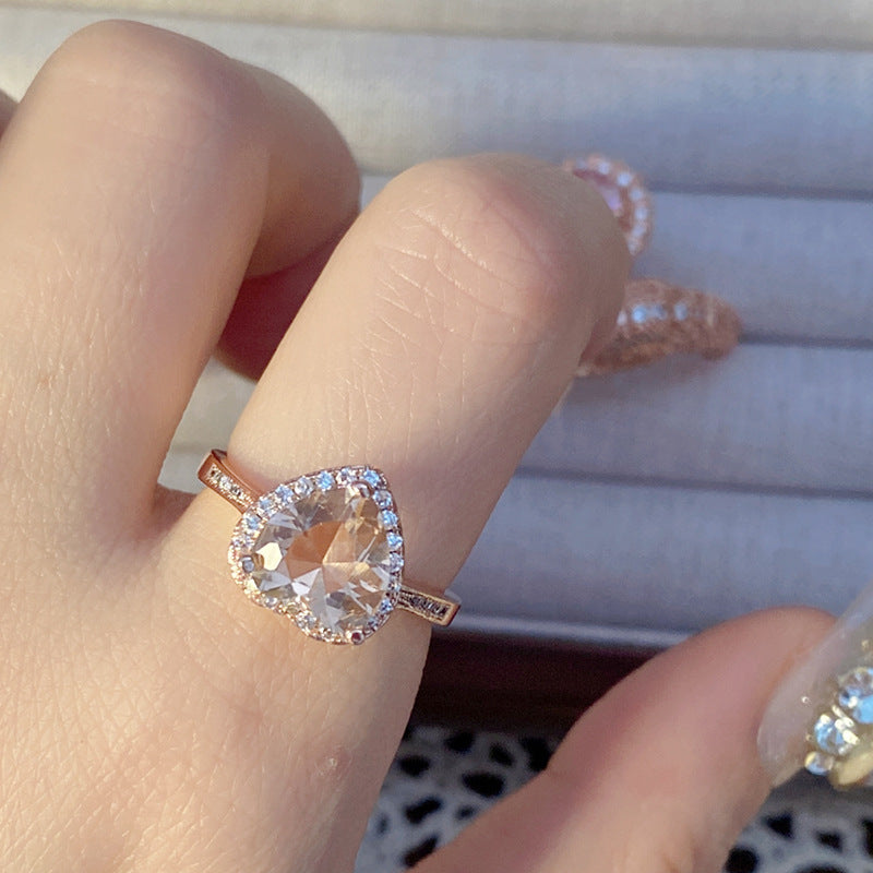 Palace Rose Golden Lace Hollow Open End Expensive Rings