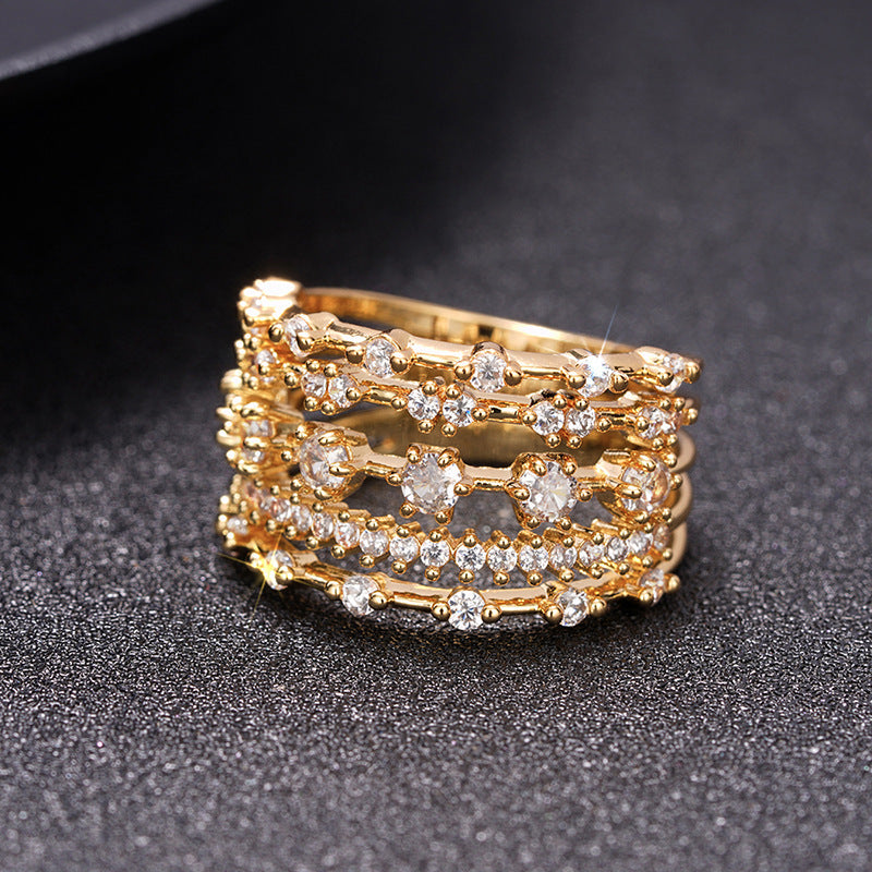 Combination Light Luxury Design Fashion Elegant Rings