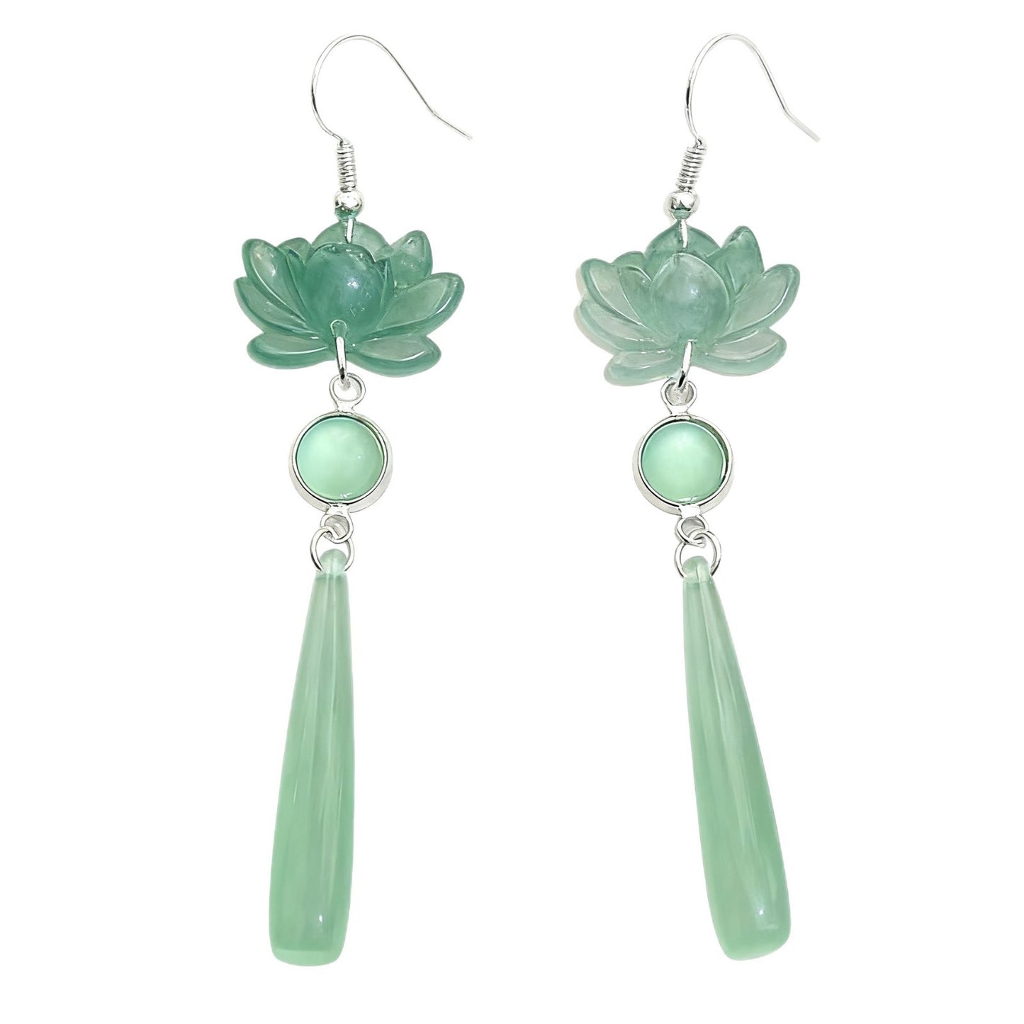 Opal Water Drop Han Clothing Ancient Ear Hook