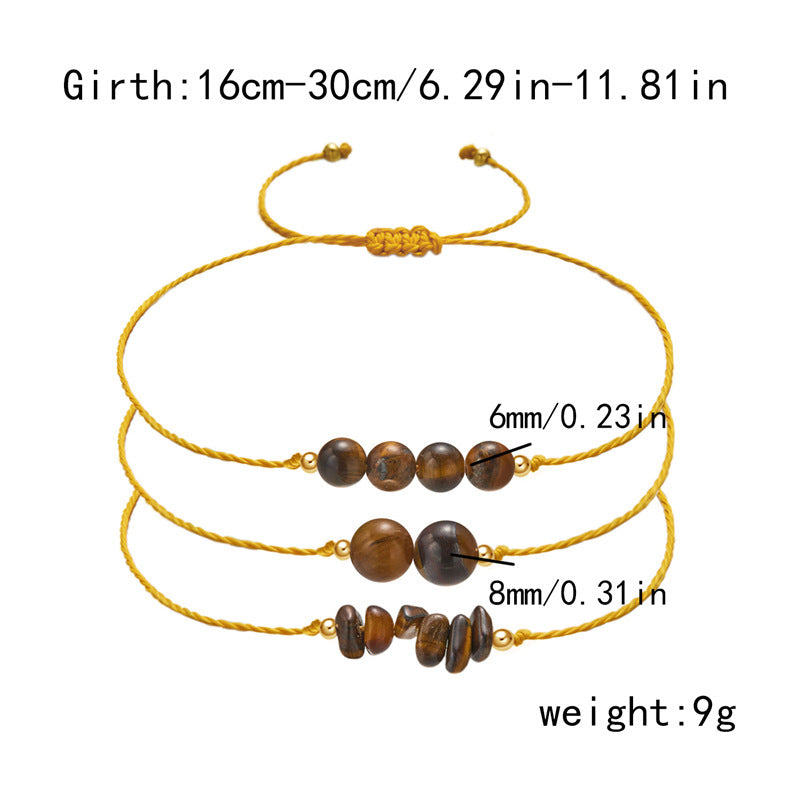 Stone Suit Citrine Amethyst Gravel Beaded Bracelet