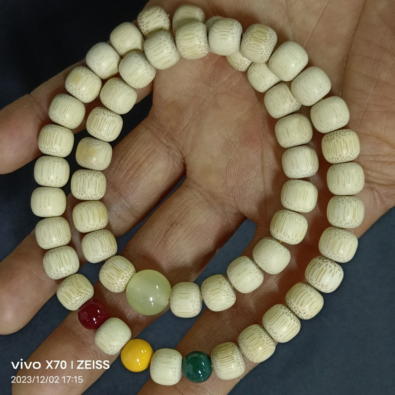Gradient Round Beads Pliable Temperament Imitation White Plate Bracelet