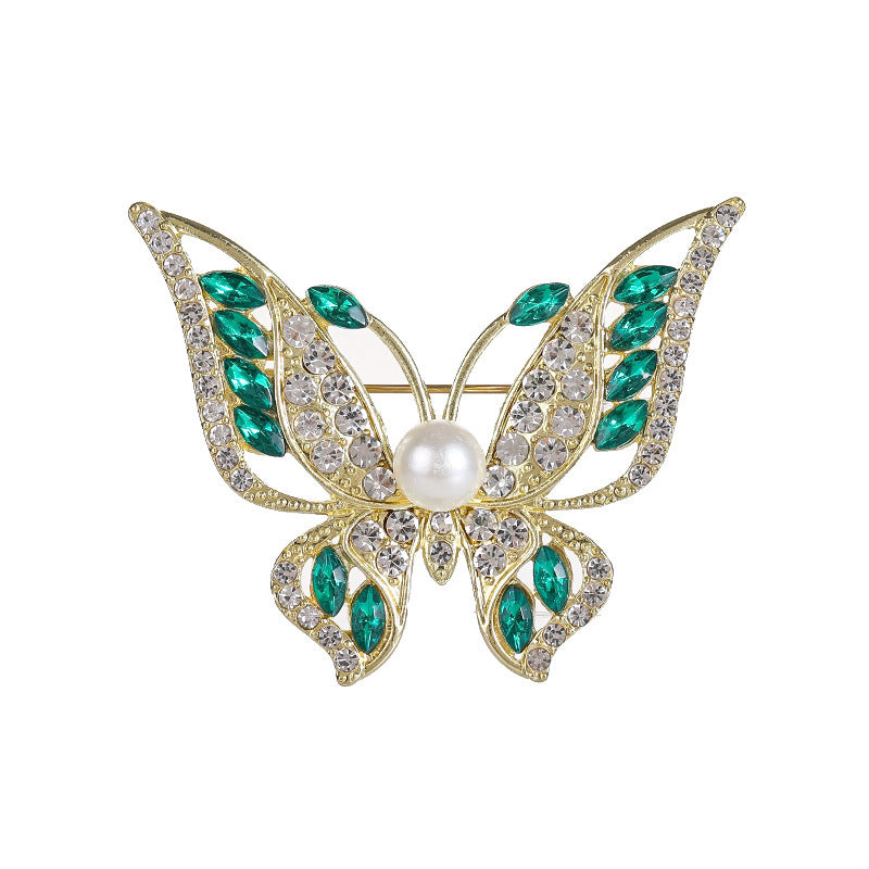 Women's Micro Zircon Brooch Exquisite Plant Pin Brooches