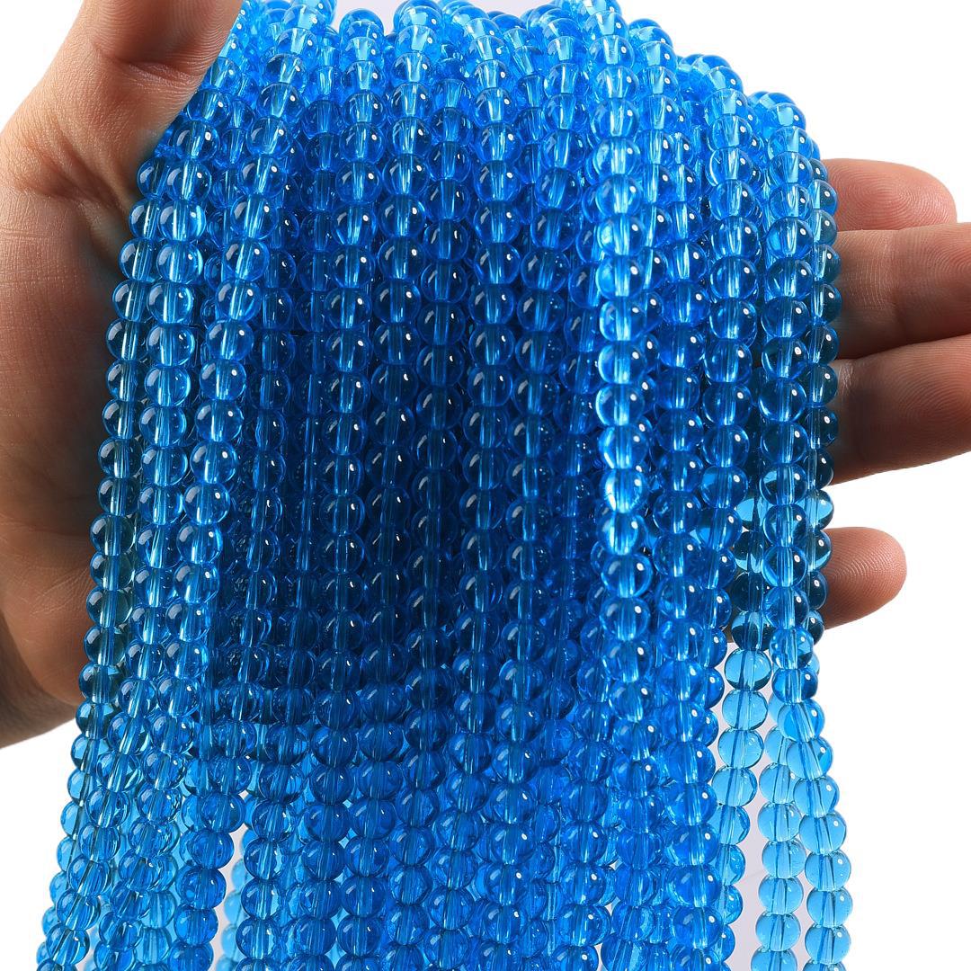 Fashion Glass Bead Transparent Color Imitation Jewelry Accessories