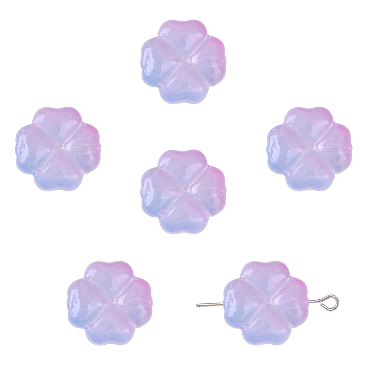 Beautiful Clover Flat Beads Scattered Handmade Jewelry Accessories