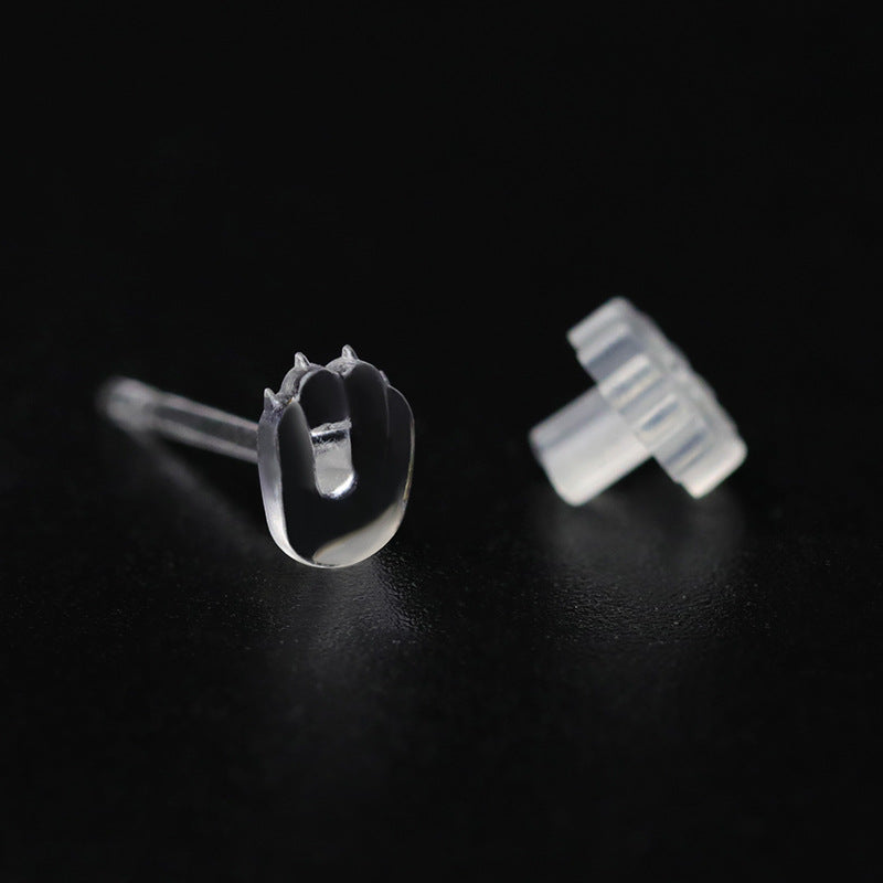 Resin Ear Stick Personality Simple Plastic Auricular Needle Raise Stud Earrings