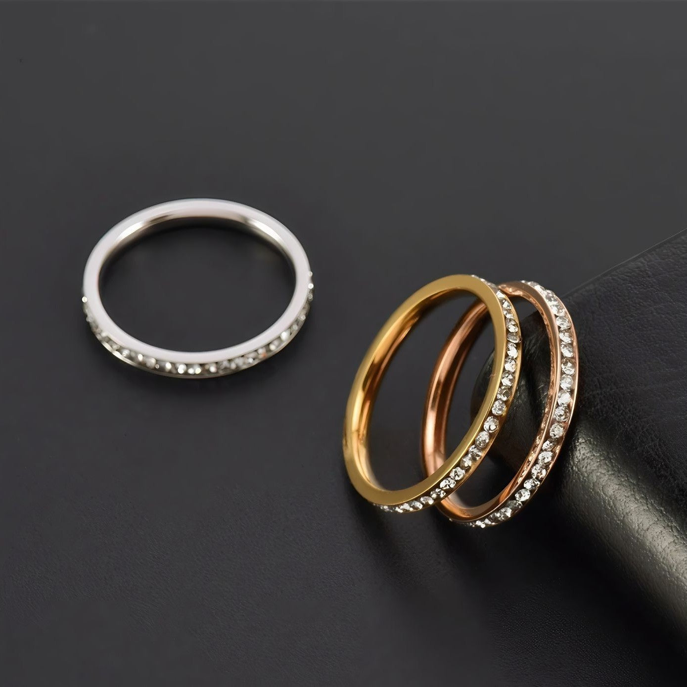 Steel Female Design Light Luxury Personality Couple Gang Ring