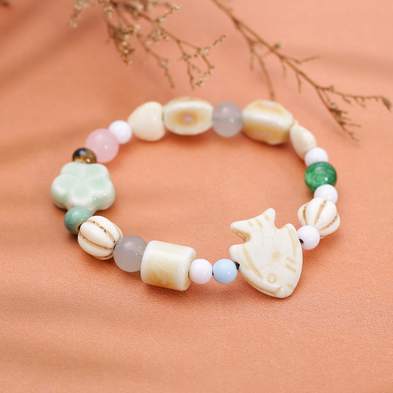 Stall Handmade Ceramic Pure Desire Wind Bracelet