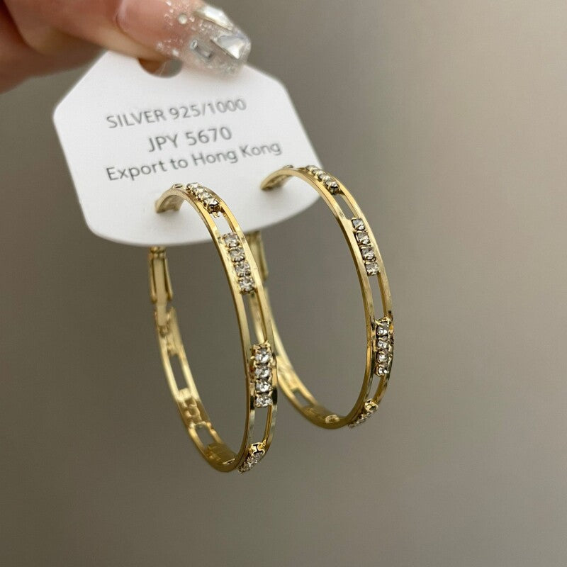 Personality Big Hoop Female Sier Personalized Eardrops Fashion Classy Rings