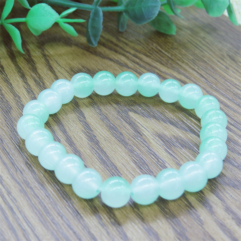 Transparent Pink White Jade Pliable Temperament Bracelets