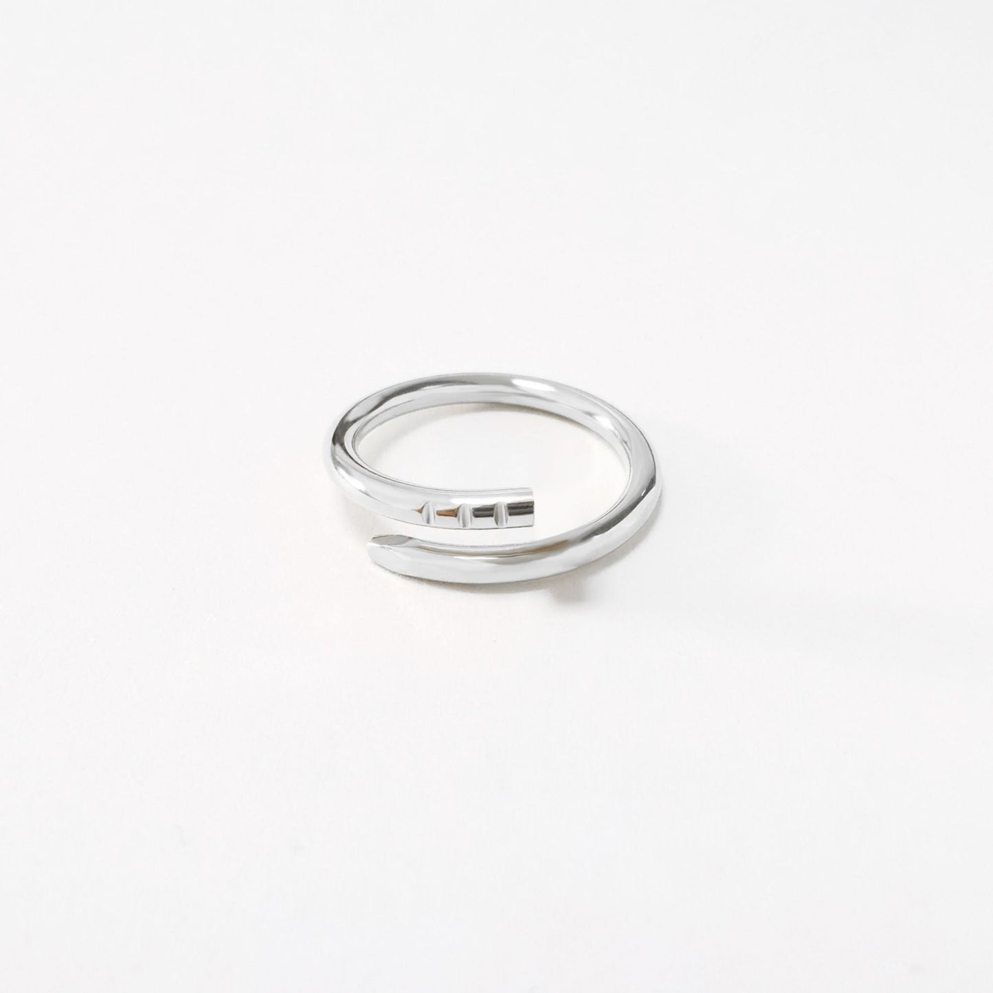 Steel Nail With Diamond Without Gold-plated Affordable Luxury Style Ring