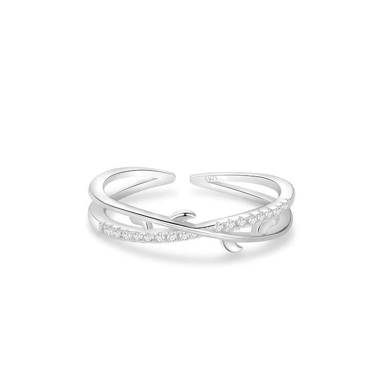 Women's Branch Buds Sterling Sier Design Simple Fashion Rings