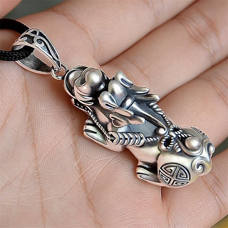 Men's National Fashion Domineering Thai Sier Retro Personalized Necklace