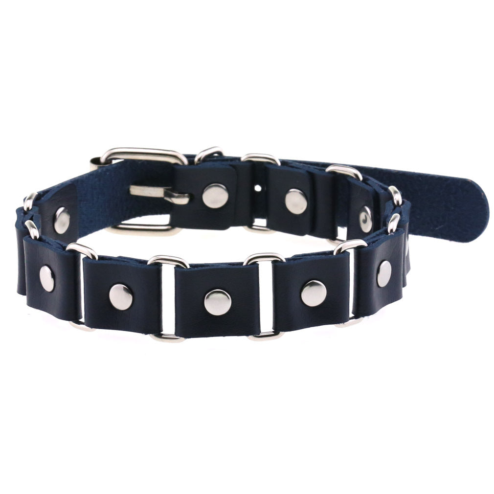 Punk Gothic Elegant Stitching Neckband Simple Personality Buckle Necklaces