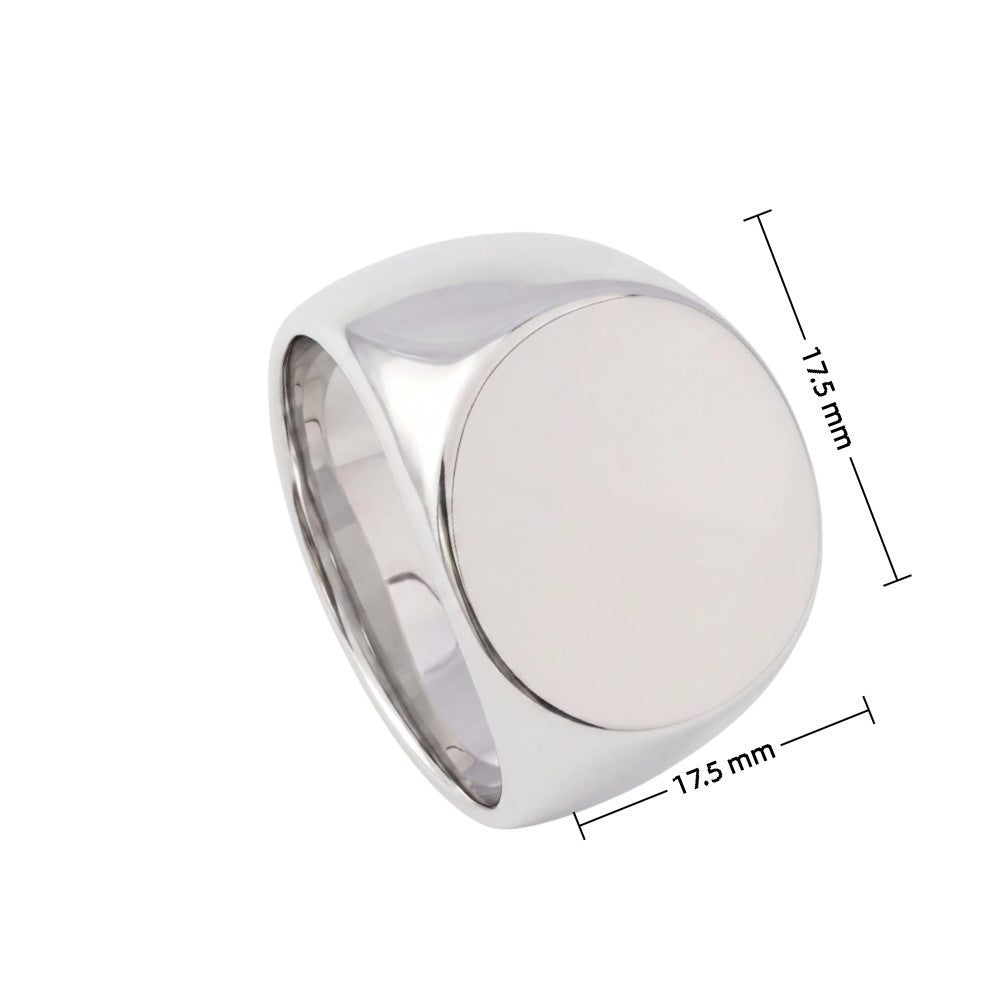 Steel Stainless Can Carve Writing Design Laser Rings