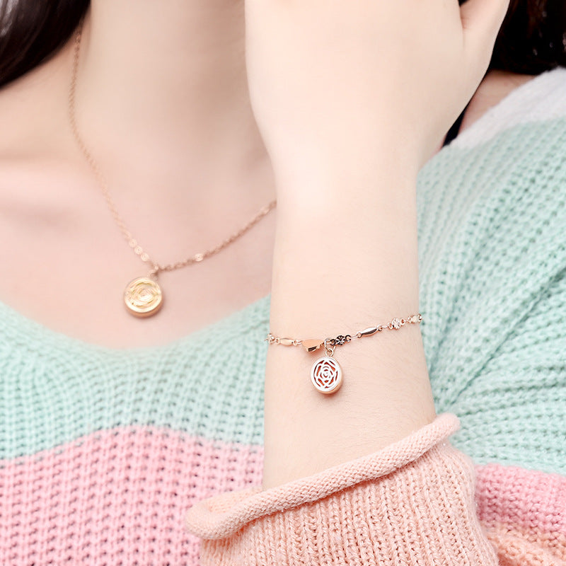 Thread Stainless Steel Hollow Perfume Titanium Bracelets