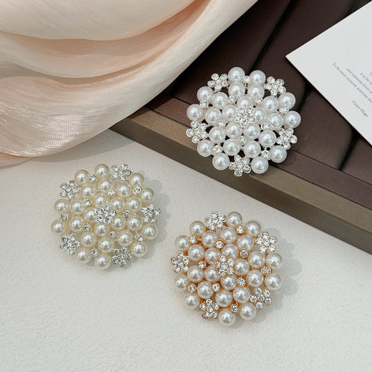 Pearl Large Brooch Pin Collar Sunflower Brooches