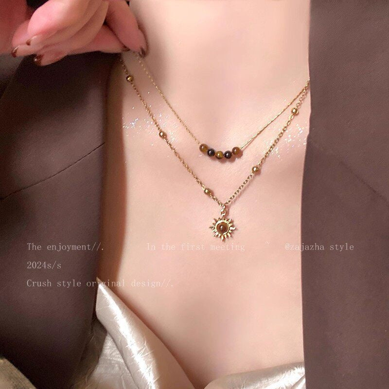 Women's Wind Clavicle Chain Design Love High-grade Necklace