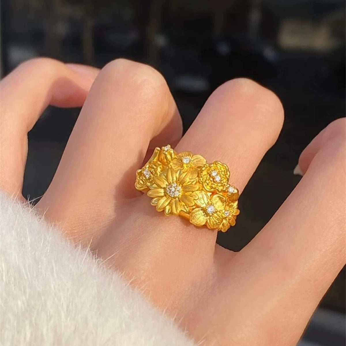 Shop Flower Female Brocade Bunch Index Finger Commuter Exquisite Hundred Ring