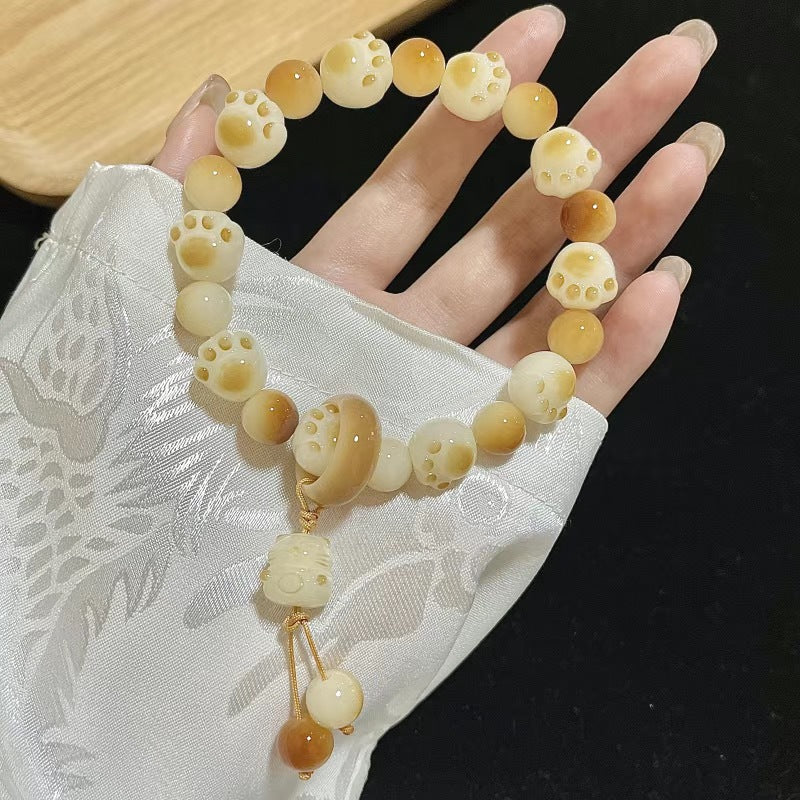 Pear Vortex Carving Cat's Paw Bodhi Pliable Bracelets