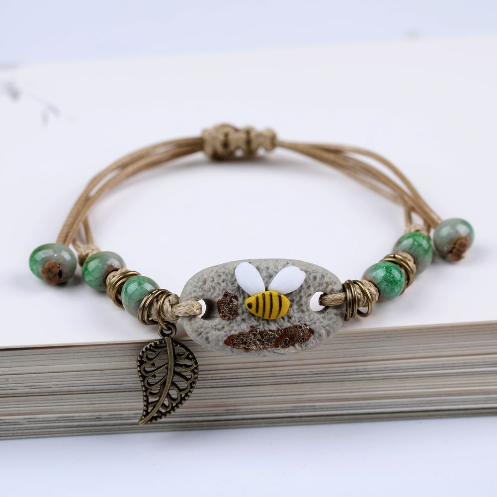 Chinese Bee Carrying Strap Hand-woven National Bracelet