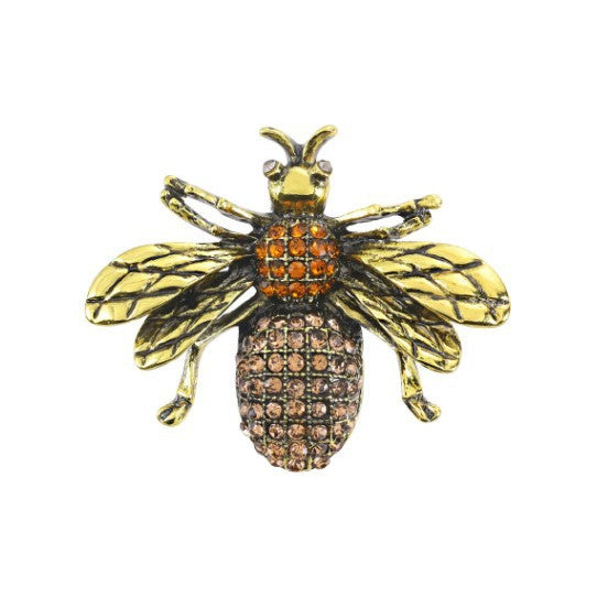 Women's & Men's Bee Alloy Crystal Brooch Neckline Fixing Brooches