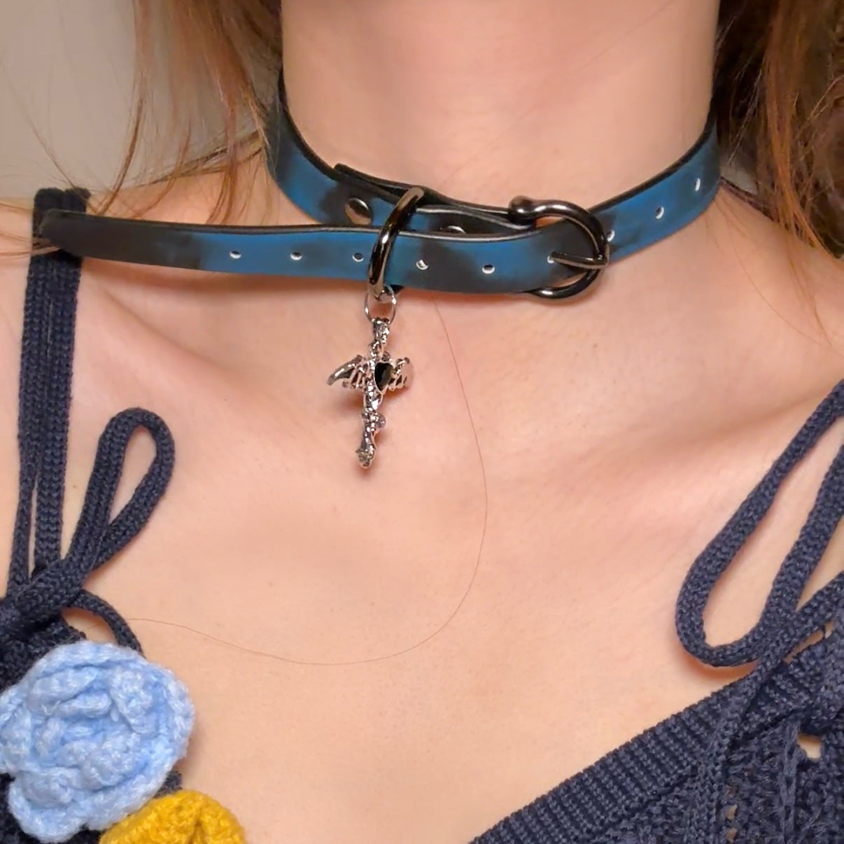 Women's Warm Color Changing Leather Hot Senior Clavicle Collar