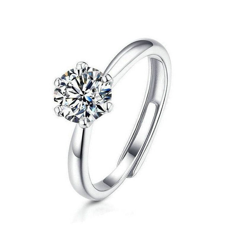 Simulation Wedding Karat Live Mouth Female Fake Diamond Couple Props Ring