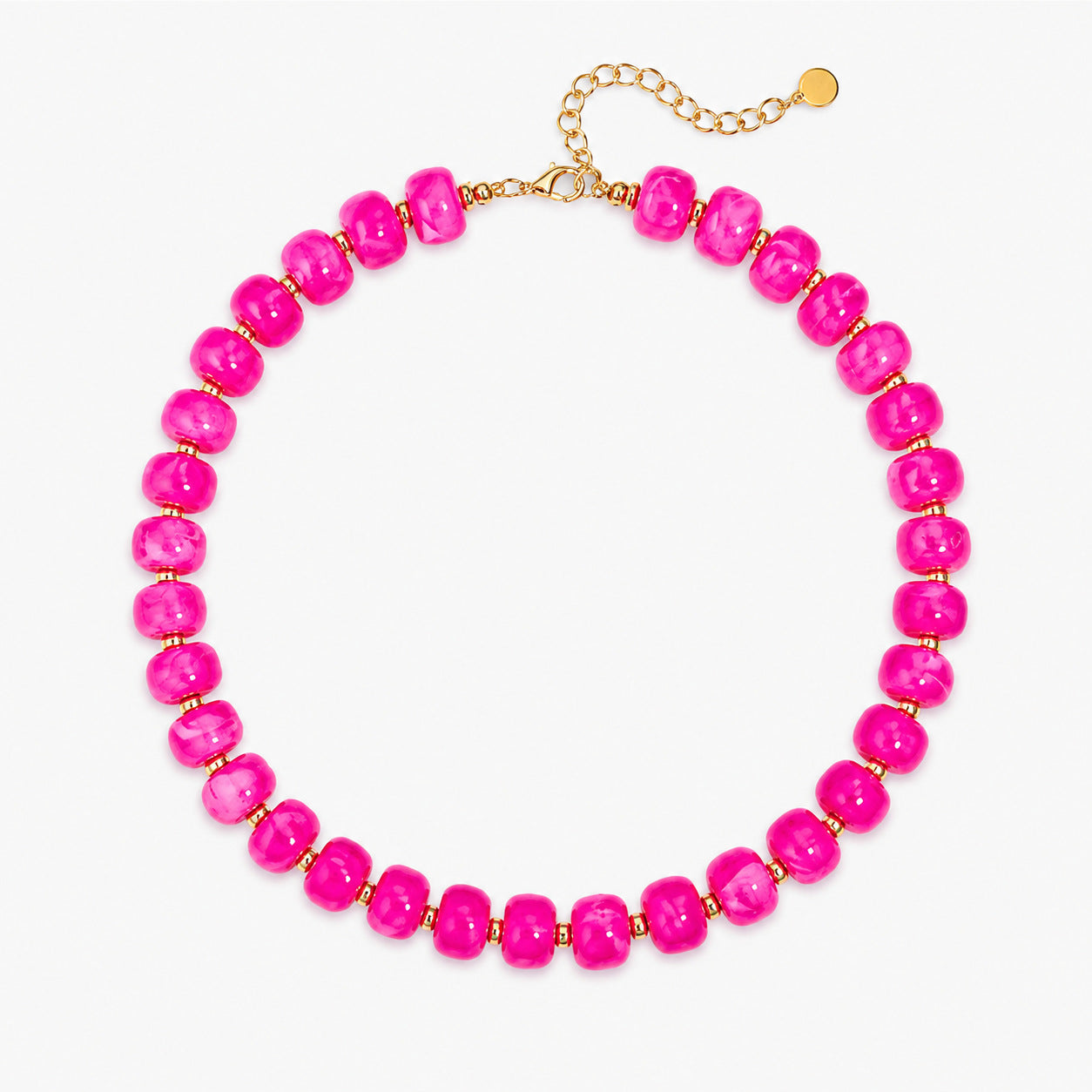Resin Colorful Acrylic Jelly Clavicle Chain Bohemian Love Barrel Necklaces
