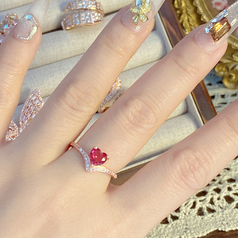 Palace Rose Golden Lace Hollow Open End Expensive Rings