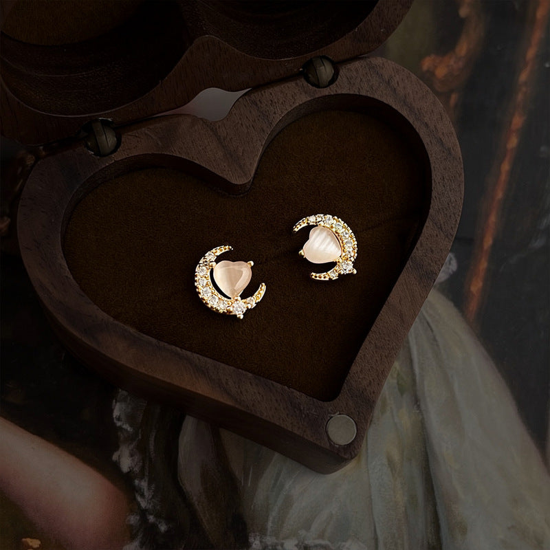 Falling Heart Shining Opal Love Super Popular Rings