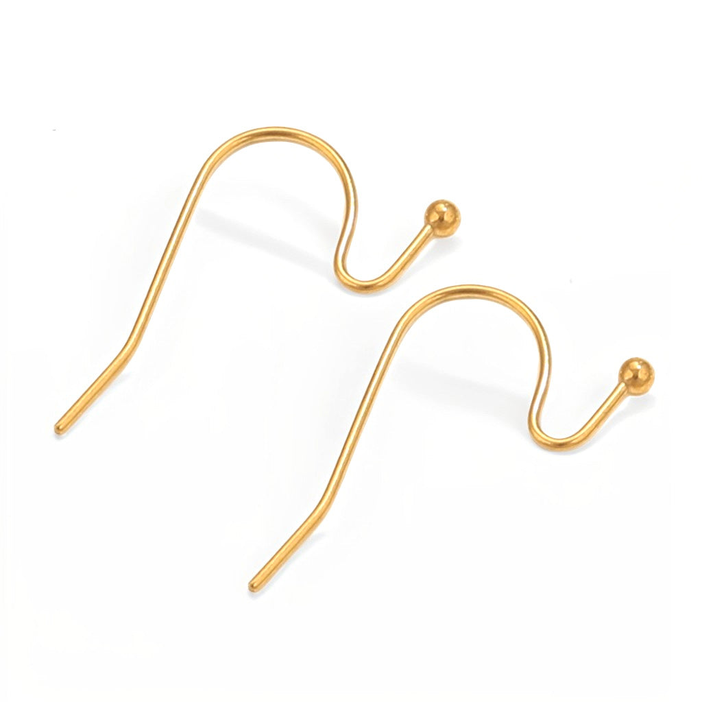 Stainless Steel With Beads Burning Fish Welding Earrings
