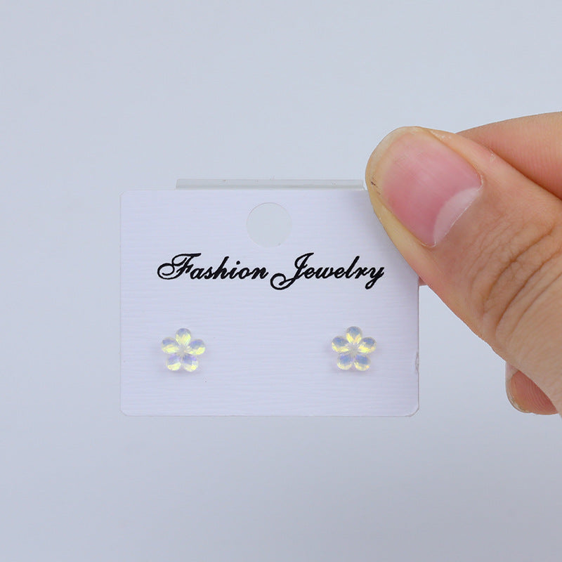 Fairy Flower Resin Summer Style Sweet Simple Temperament Stud Earrings
