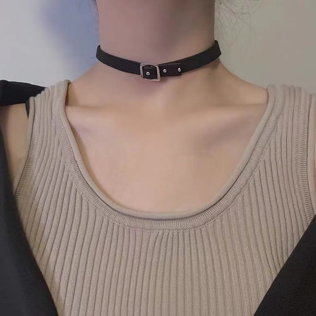 Women's Short Neck Band Simple Temperament High Collar