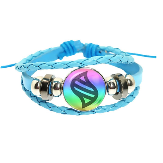 Women's & Men's Leather Time Stone Woven Hand Jewelry Bracelets