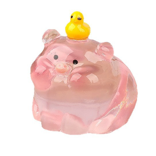 Small Pink Pig Cream Glue Resin Jewelry Accessories