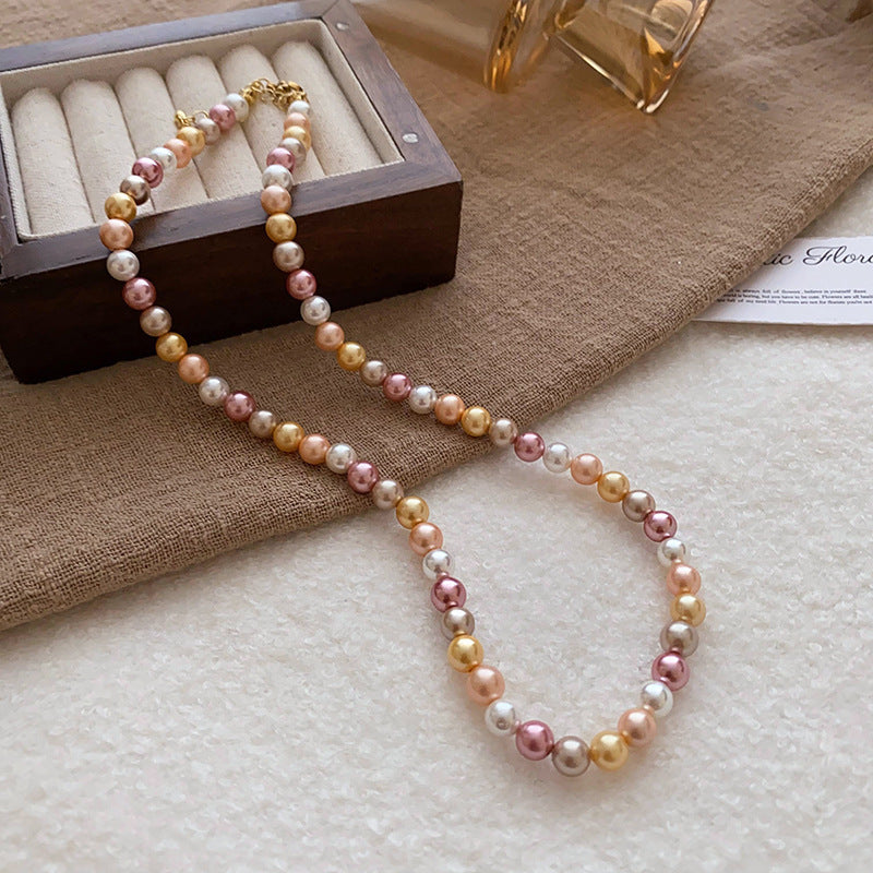 Women's Oversized Pearl Minimalist Design Clavicle Chain Necklaces