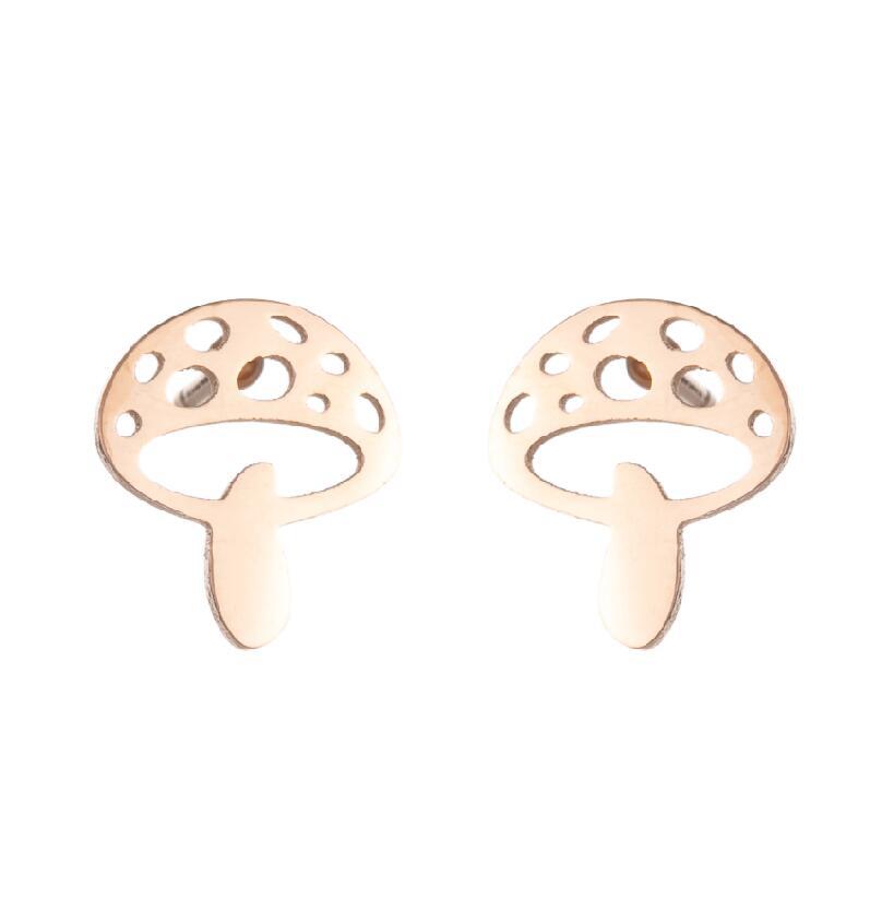 Summer Fruit Ear Fashion Stainless Steel Simple Cherry Apple Strawberry Stud Earrings