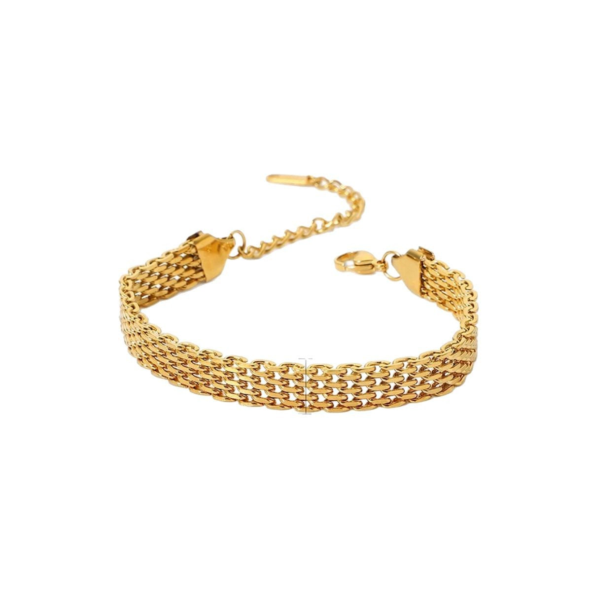 Chain Metal Rough Titanium Steel Female Clavicle Woven Snake Bones Bracelet